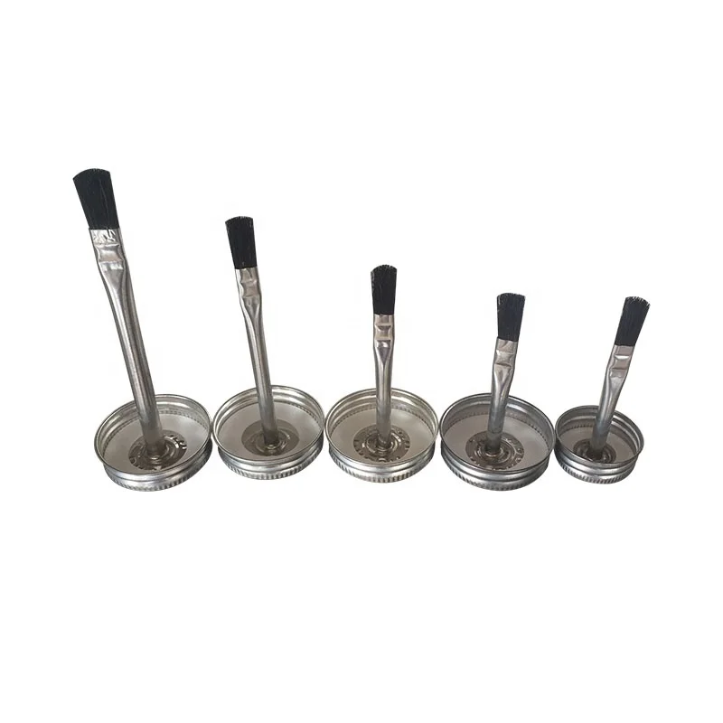 Винтовая верхняя металлическая жестяная крышка с щеткой