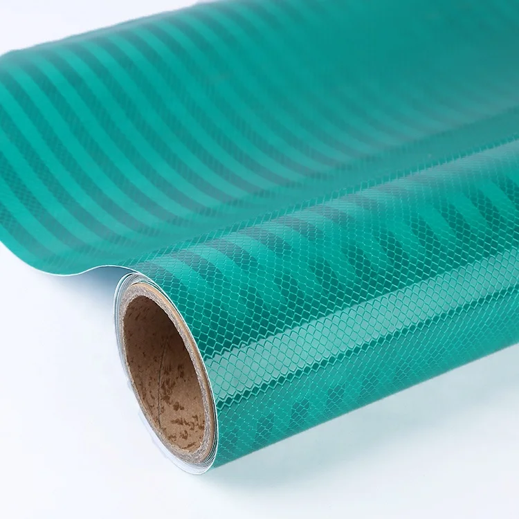  Hot Sale Fluorescent Green Prismatic Reflective Vinyl Roll For Car