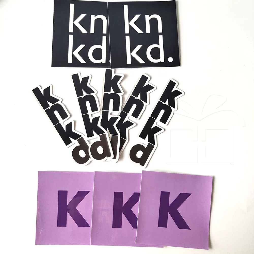 UV Printing Waterproof Alphabet Word Letter Custom Die Cut Vinyl Stickers