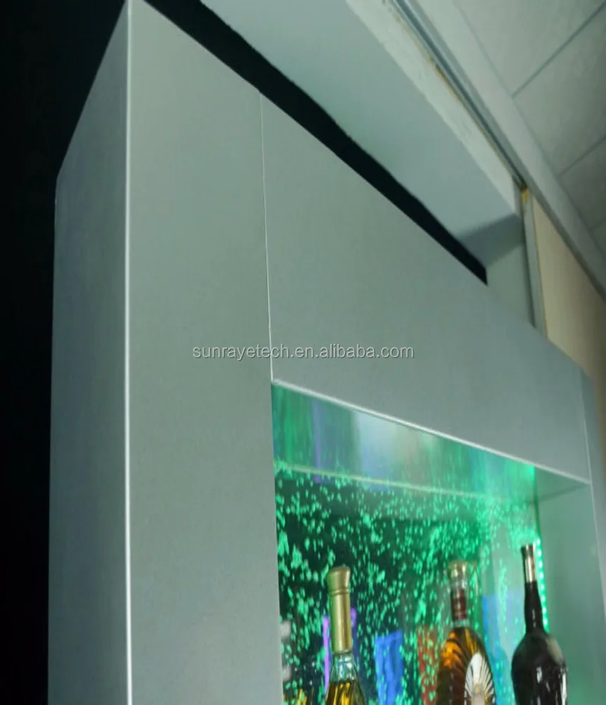
Floor-Standing LED water bubble feature cabinet with displayer shelves for KTV restaurant Bar Club home furniture 