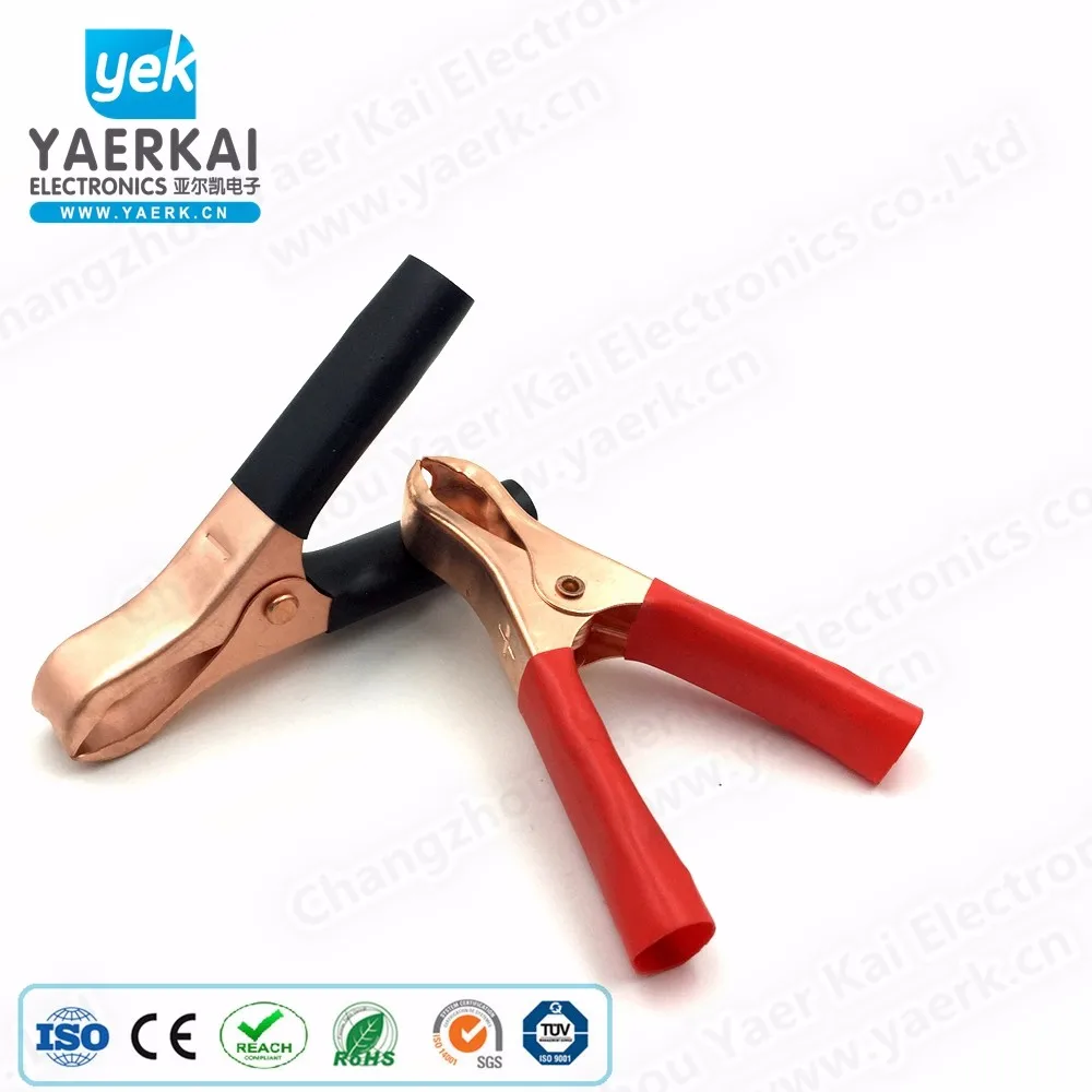 
Custom logo design 75A solid copper battery clamp alligator clip for wholesale 