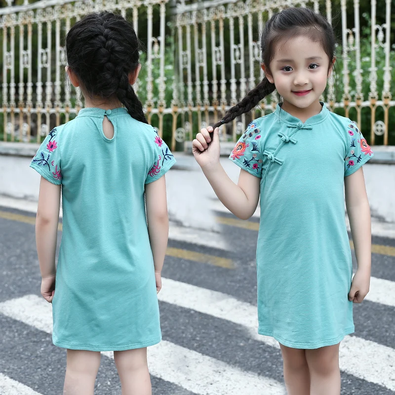 
Low price manufacturer Chinese traditional cheongsam cotton fabric with embroider 