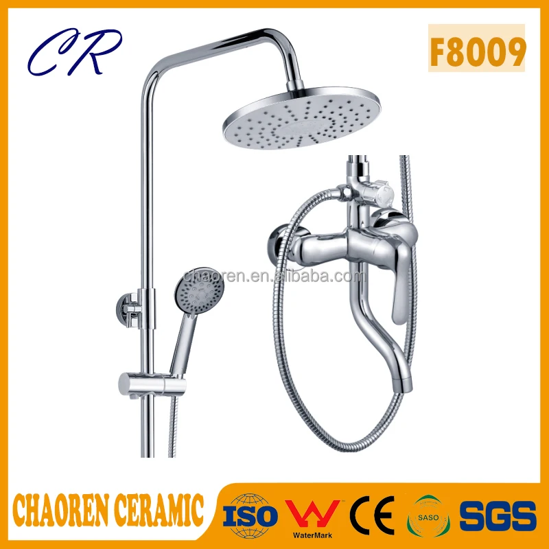 WC bath Factory price Stainless steel Wall Mounted Thermostatic Slide Rail Shower Set