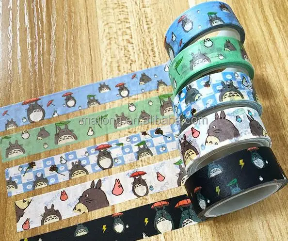 
Wholesale and paper tape cartoon cute totoro stickers Day Korean pop hand account tape15 mm x 5 m pn6861 