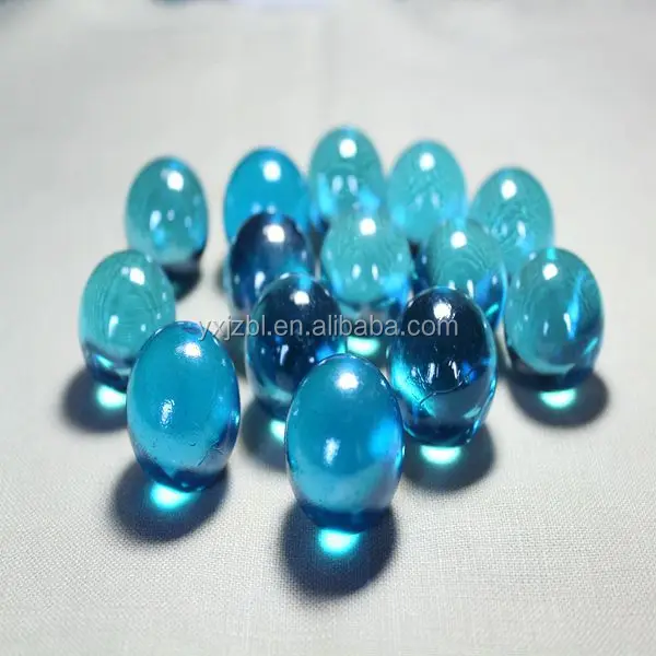 sea blue colour transparent glass marbles