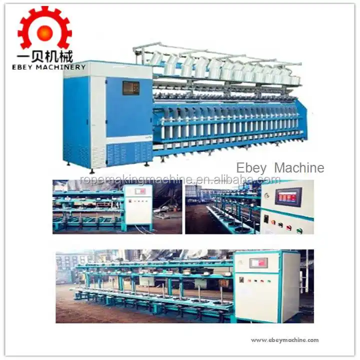 China supplier of tfo fancy cotton silk yarn doubling ring twisting machinery for twine and rope