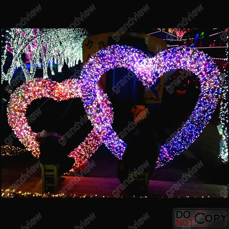 Grandview Heart Shape Motif Light For Christmas 3D Motif Light For Outdoor Decoration LED Tunnel Arch Lights