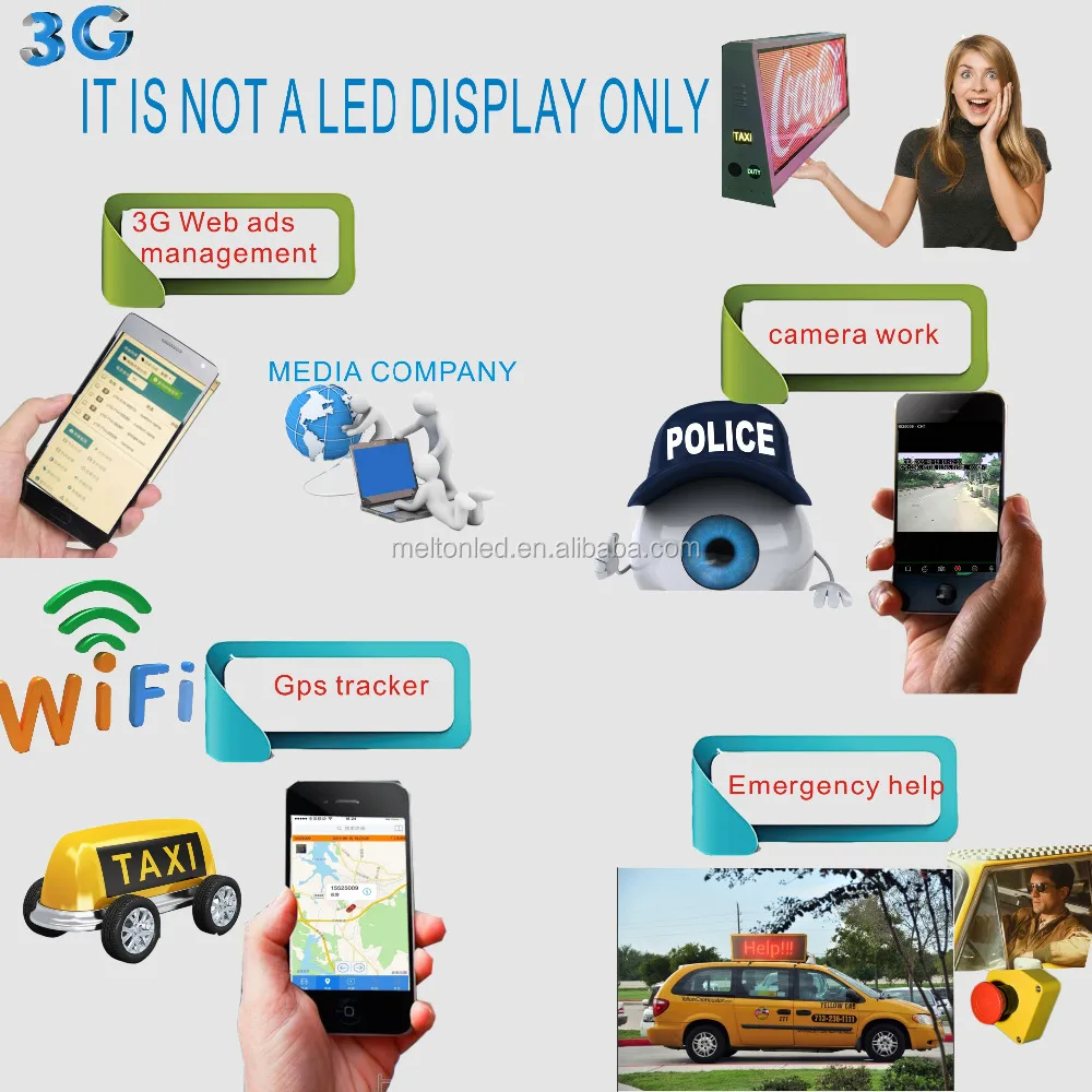  Светодиодный 3G/4G светодиодный дисплей на крышу такси/светодиодный экран для автомобильной рекламы/верхний знак