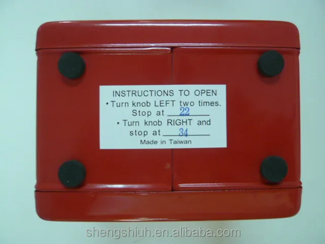 cute shape metal money box with combination lock