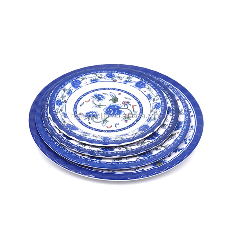 Traditional Chinese elements melamine dinnerware/Unbroken porcelain tableware/Unique oriental beauty plate