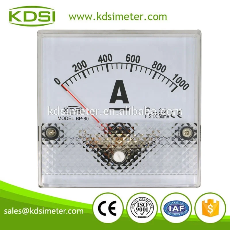 
Safe to operate BP-80 DC50mV 1000A analog dc ammeter for welding machine 