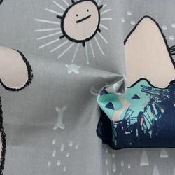 100% cotton twill fabric cartoon pattern patchwork home textile sewing