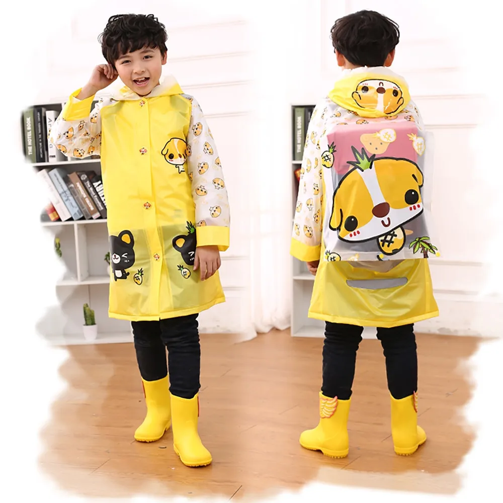 2019 Hot Sale Cartoon Cheap Pvc Duck Raincoat For Kids