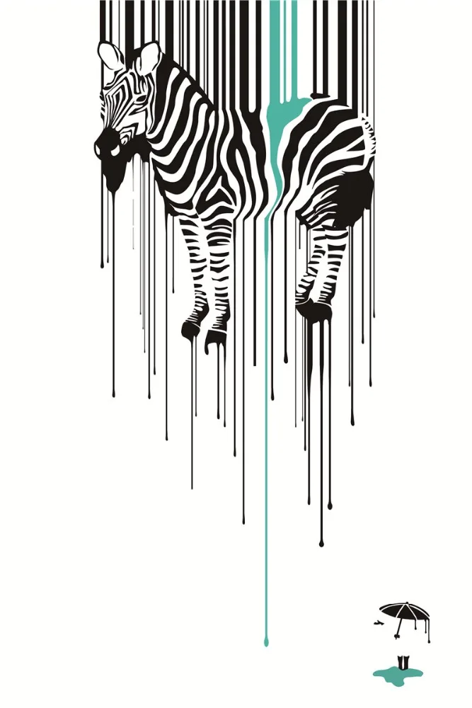 Factory supply new products zebra pop-art oil painting on canvas