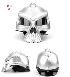 NEW Open Face Helmet Skull Motorcycle Helmet Retro Motorbike Half Face racing Moto Helmets Capacetes Casco Retro Casque