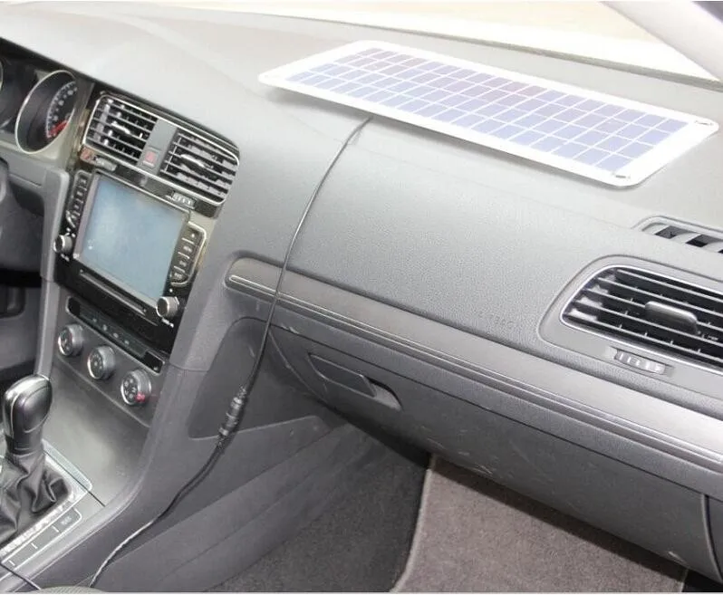 Semi-flexible 18V/5V 10.5W Portable Solar Panel Charger For 12V Car Boat Motor Battery Charger DIY Solar System cell phone