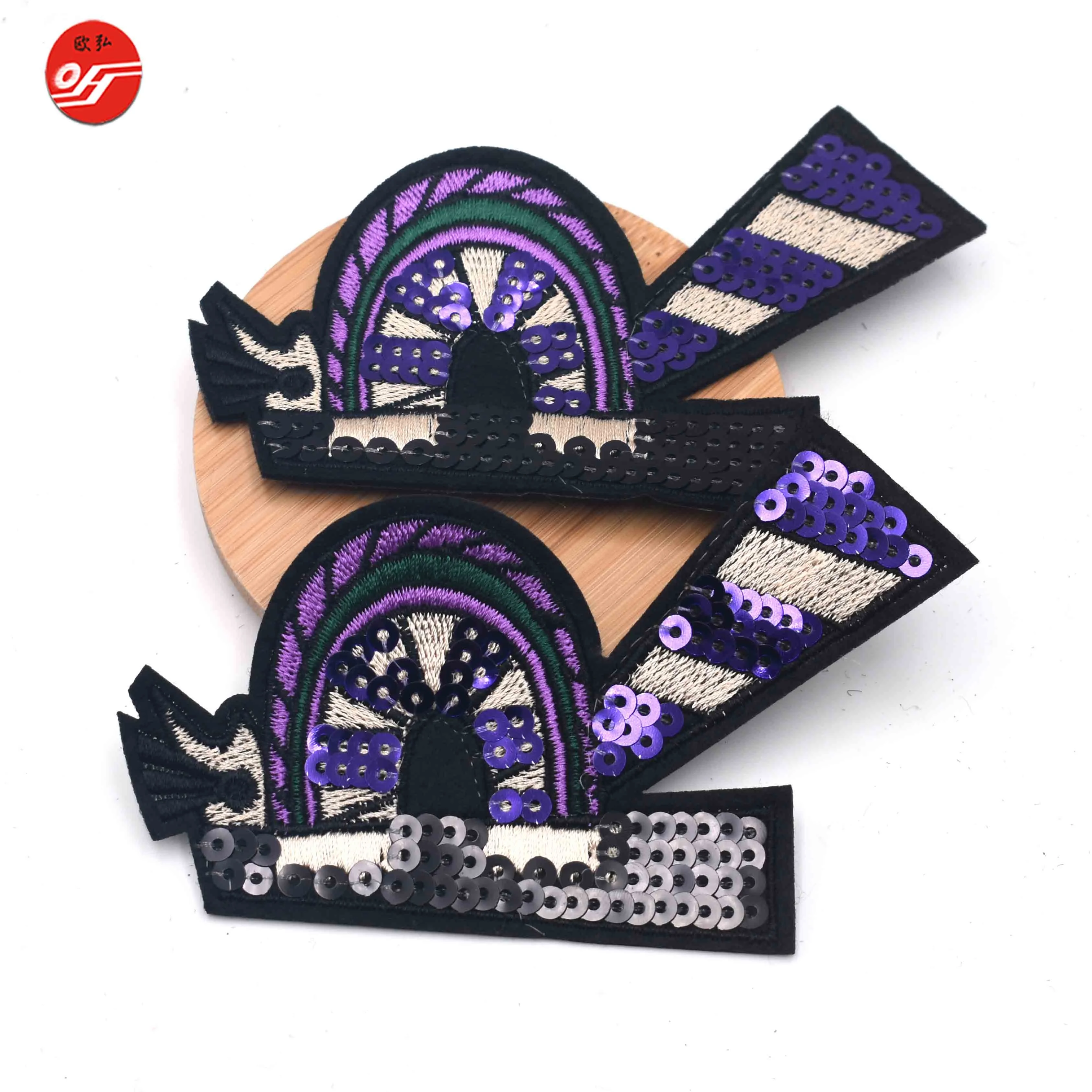 Lovely Design Customized Laser Cut Full Embroidered Embroidery Badge Patch for Clothing
