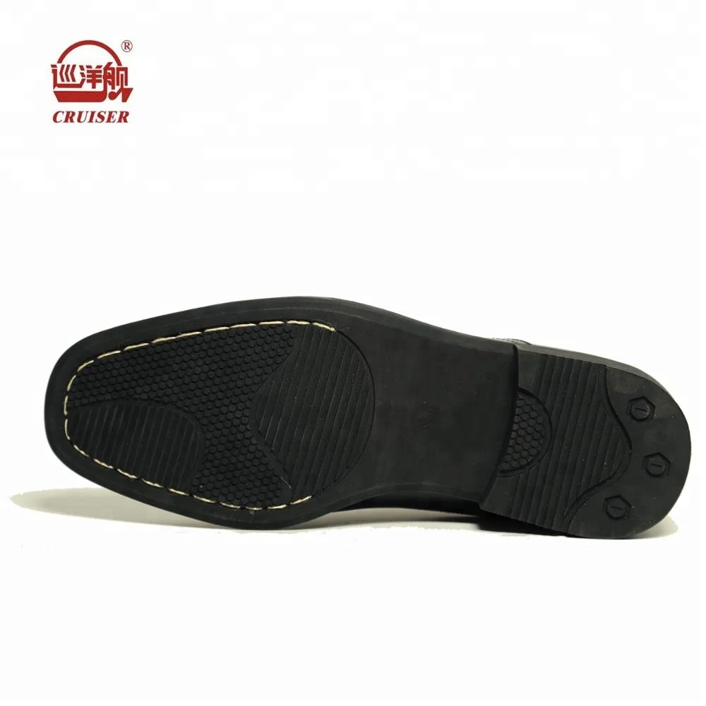 
black genuine leather military police officers shoes men 