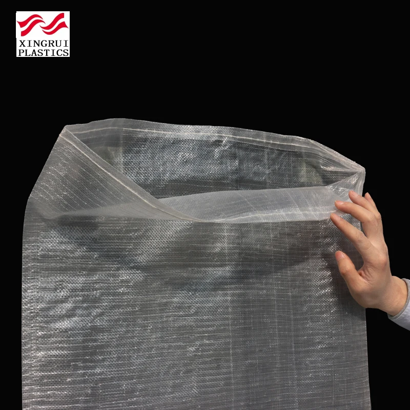 Transparent pp woven rice bag woven 25kg polypropylene bag sacks
