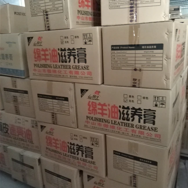 60g colorless lanolin glossy leather nourishing shoe shine polish cream