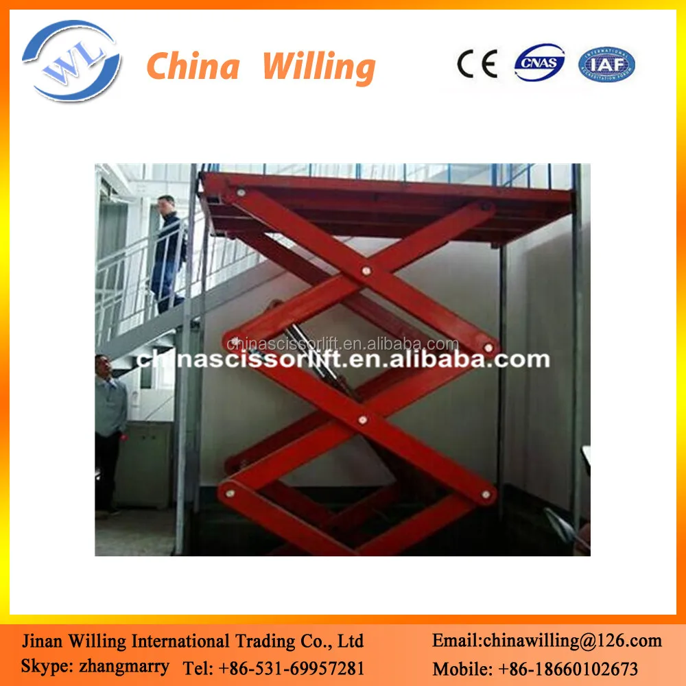 Fixed hydraulic shear lift lift for lifting goods for warehouse