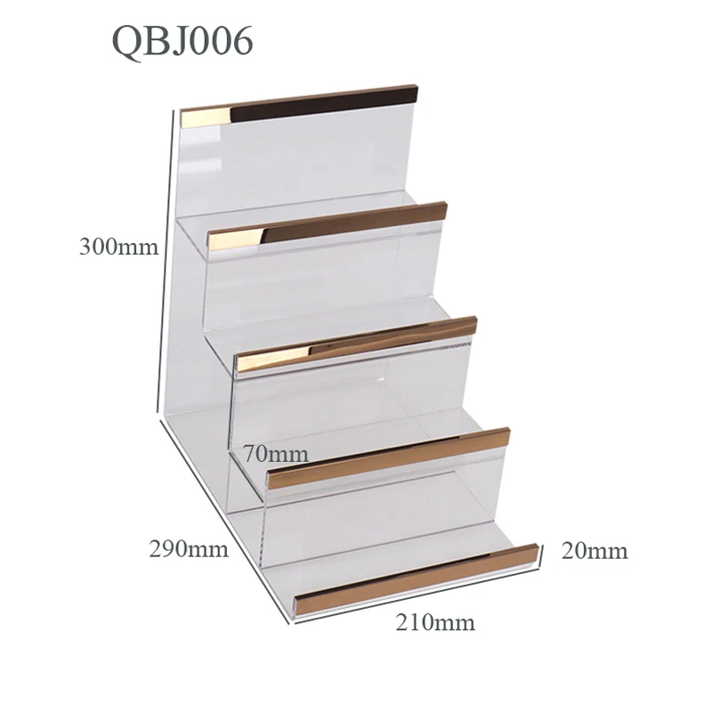 4 tier acrylic wallet display stand rack for women and men wallet