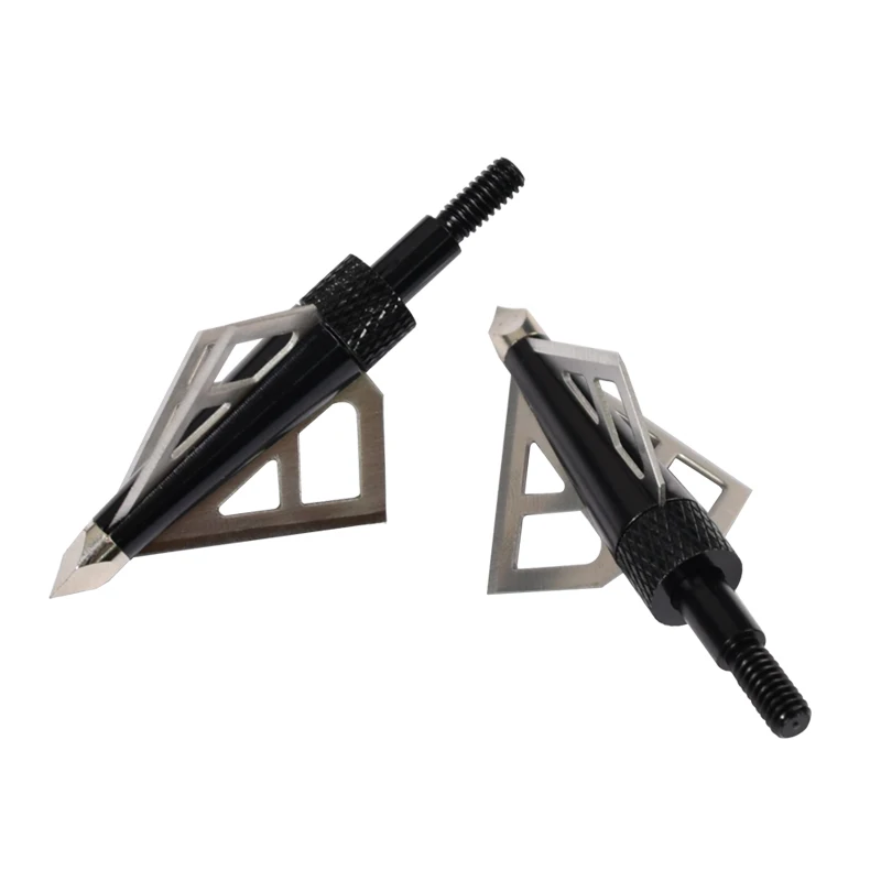 Elong Outdoor Broadheads 3 Blade Arrow Heads Arrows Screw Tips Hunting 100 Grain Hunting Archery