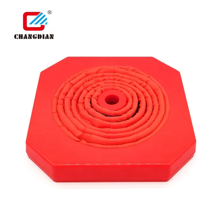 PP material 40cm optional flashing police light retractable traffic cone