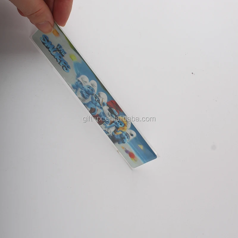 Promotion Cheap Custom 3D Lenticular Ruler Plastic 3D Lenticular Token for Use