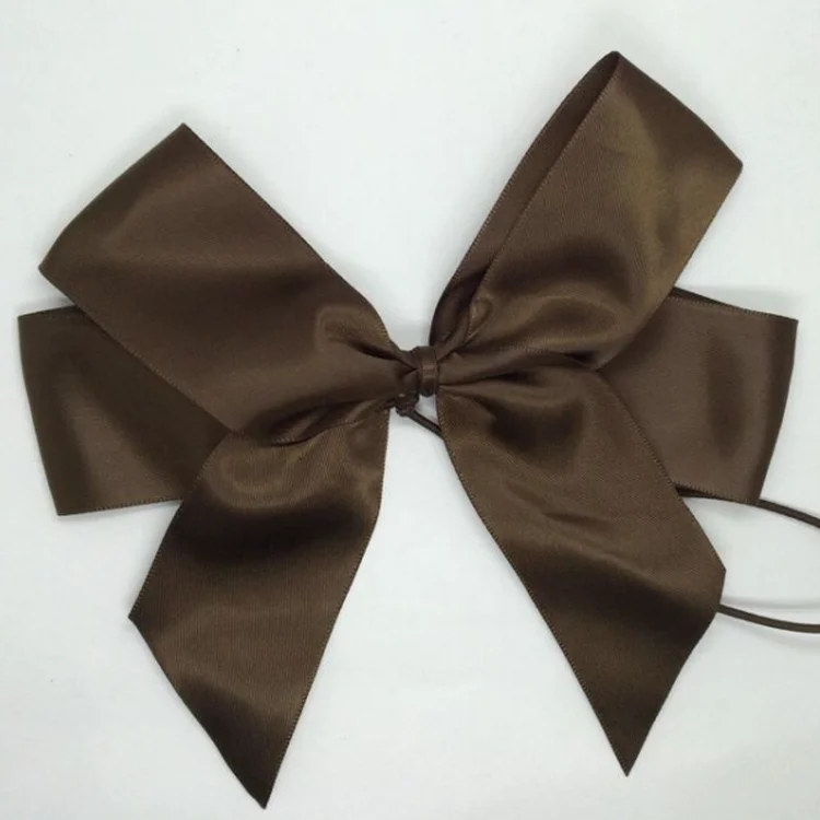 2018 Hot Sale Handmade Headwear Polyester Silk Ribbon Bow with Elastic Loop