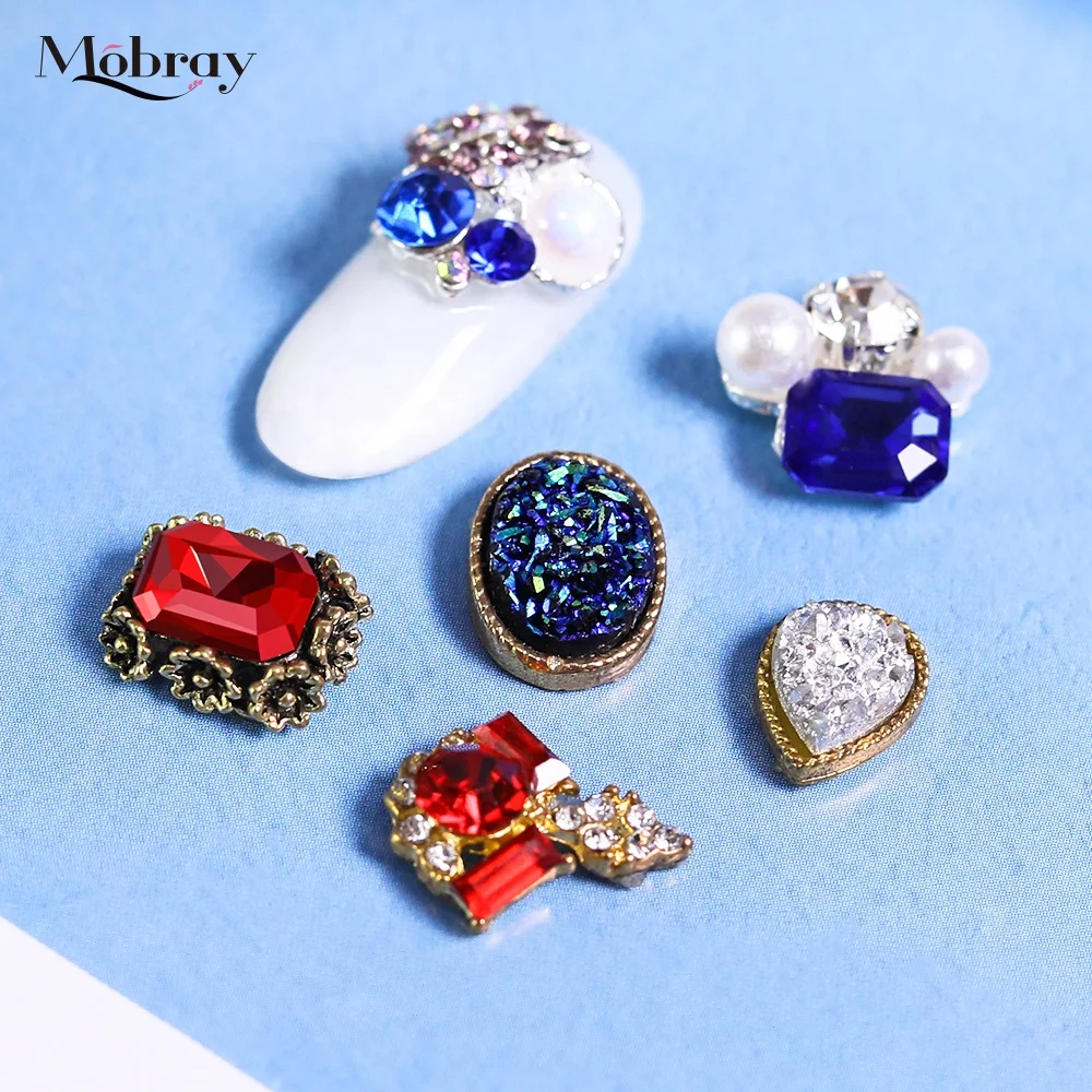 Hot sale jewelry nail stickers glossy rhinestone decoration