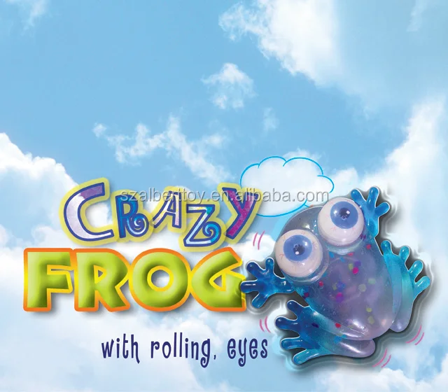 Squishy Rubber Frog Moving Eyes Toy