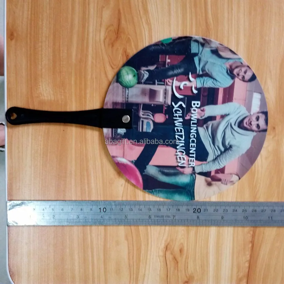 plastic hand fan with printed logo