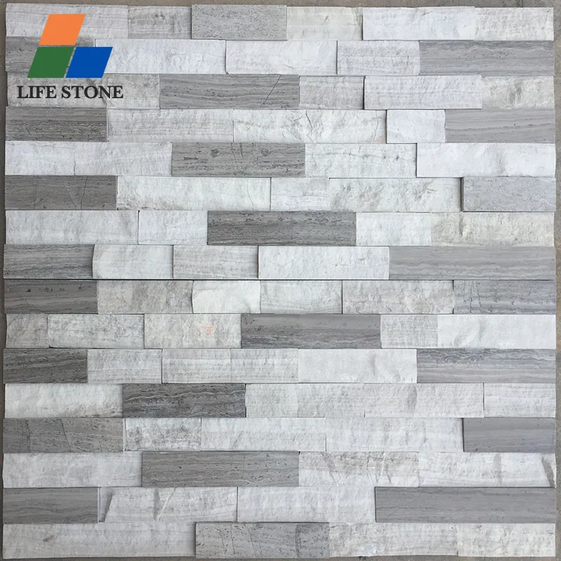 Decorative Exterior Interior Veneer Panel Natural Slate Split Face Tiles Grey Stacked Stone Wall Cladding Suppliers