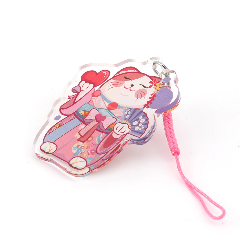 Vograce High quality clear two side printed vograce custom acrylic keychain