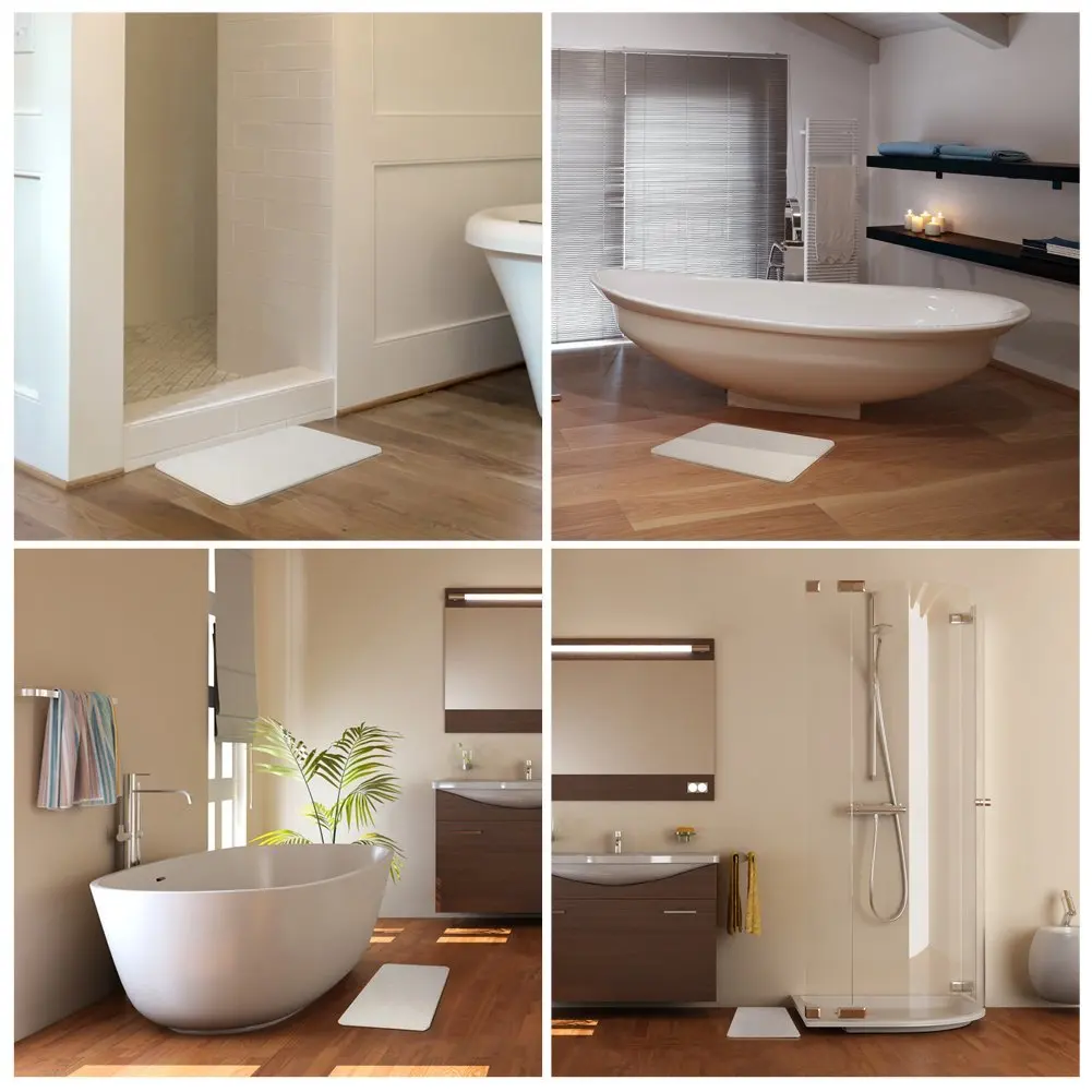 Colorful water absorbing bathroom mat quick dry diatomite bath mat
