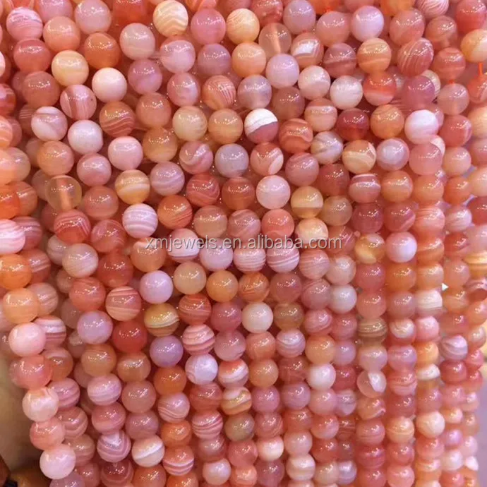 
Natural Pink Botswana Madagascar Agate Round 6mm 8mm 10mm 