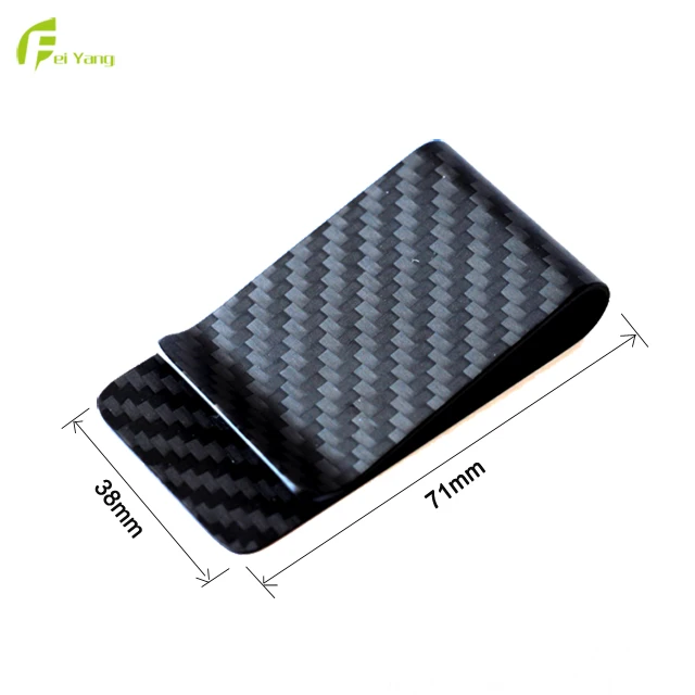 Fashion Customized Best Sale  Good Quality 100% Full   Carbon Fiber Money Clip