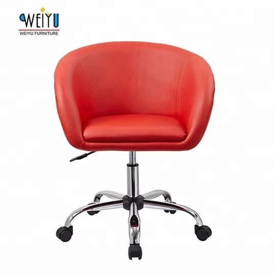 Современный стул для салона, офисное кресло с колесами, домашний круглый поворотный стул с акцентом, стеганый регулируемый стул для гостиной, паба, бара из искусственной кожи