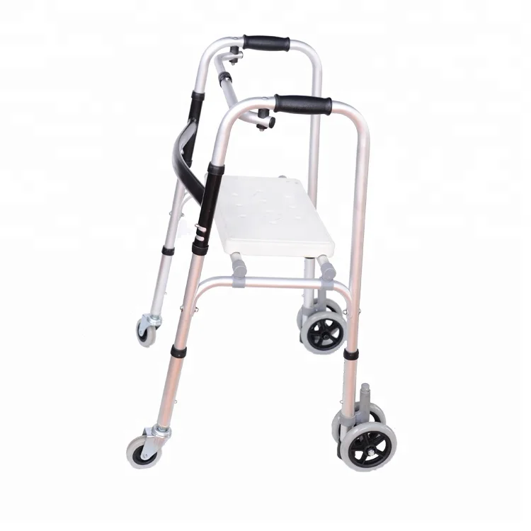 Updated Convenient Durable Foldable Walkers with Seat for Old or Disabled People