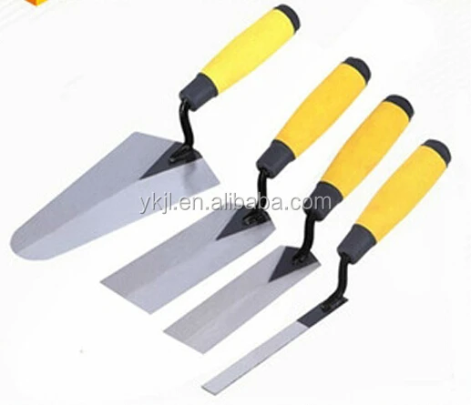hot-sale uk Common polished with plastic handle building spatula brick trowel set