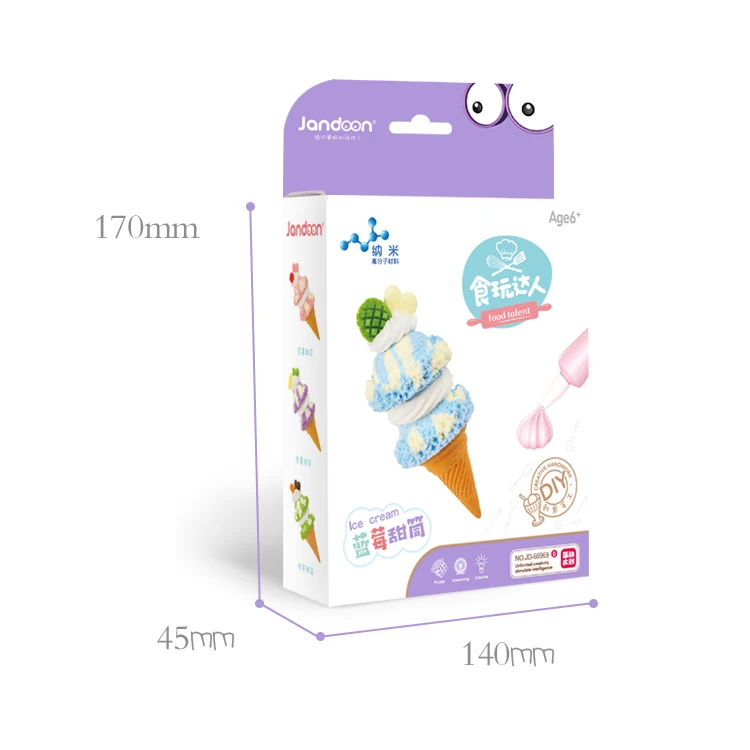
Jandoon Top quality Cute Kitchen Game Art and Craft Ice Cream Cone Toys for Kids 