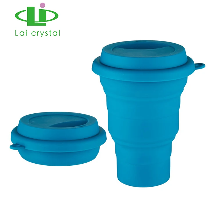 High End Unique Eco-Friendly Silicone Folding Cup Water Coffee Fashion Travel Folding Cup