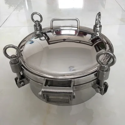 
AISI316L 304 L Round Pressure Manhole with Perpheral Closing ring 
