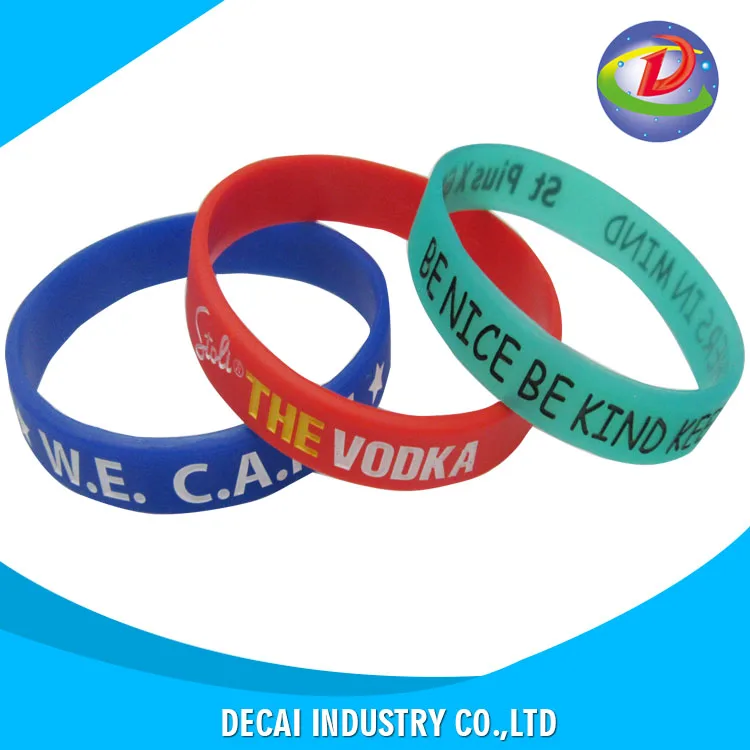 Экспорт качество продукции брайля тиснением силиконовый браслет