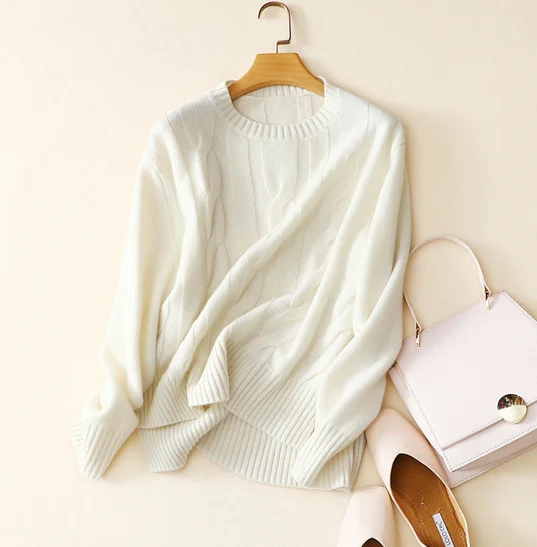 2023 ODM&OEM Professional Manufacture Custom Knitted Cable Sweaters Pullover Manufacturer Wool Cashmere Sweater Women