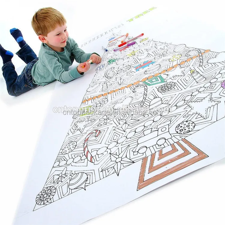 Wholesale Custom Design Jumbo Giant Size Coloring Poster for Kids/adults