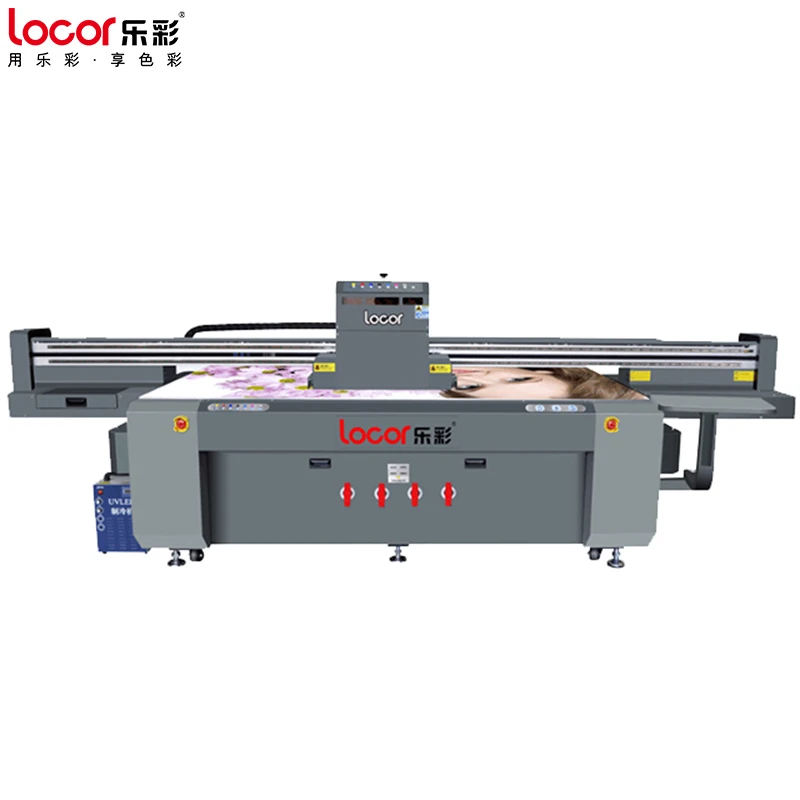 Locor UV large format flatbed printer wood glass printing 2.5*1.3m 2513 1325 size high speed