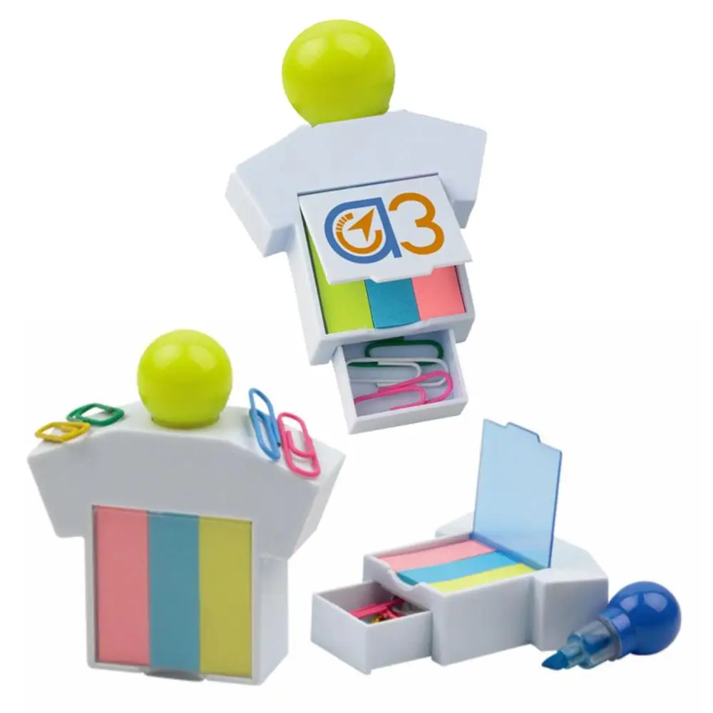 
Детская футболка маркер флип-open sticky note Настольный органайзер встроенный магнитный наплечный выдвижной ящик офисный клип-кейс 