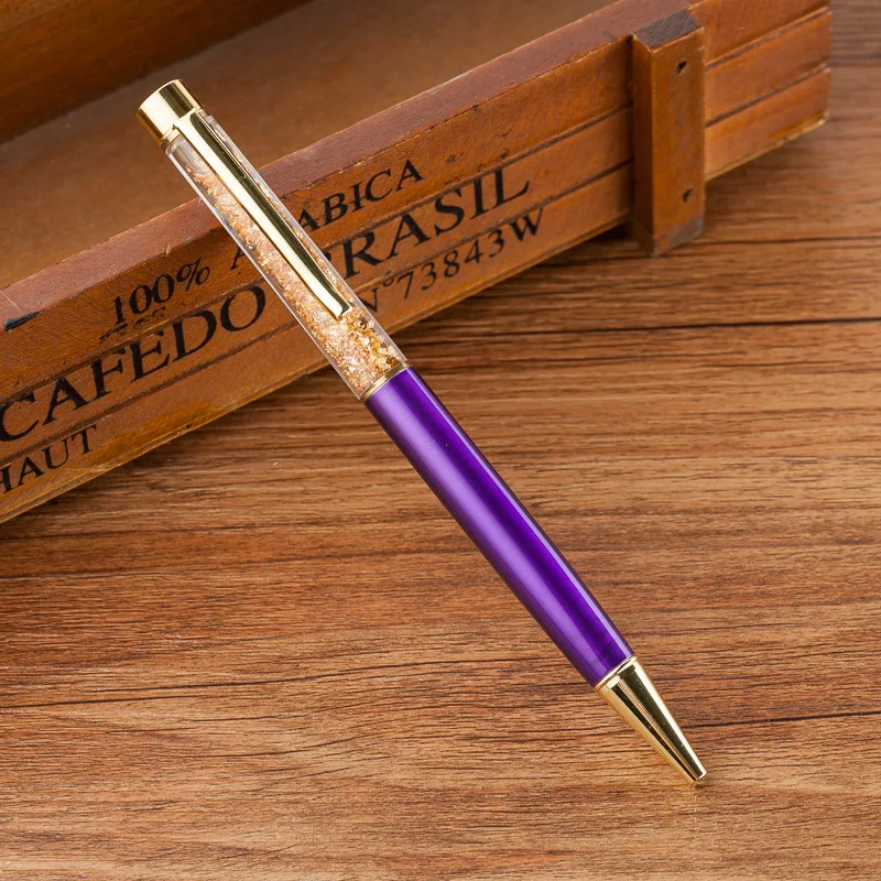 Gift Promotional Gold Foil Ballpoint Pen with black ink